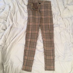 Free People stretchy plaid pants